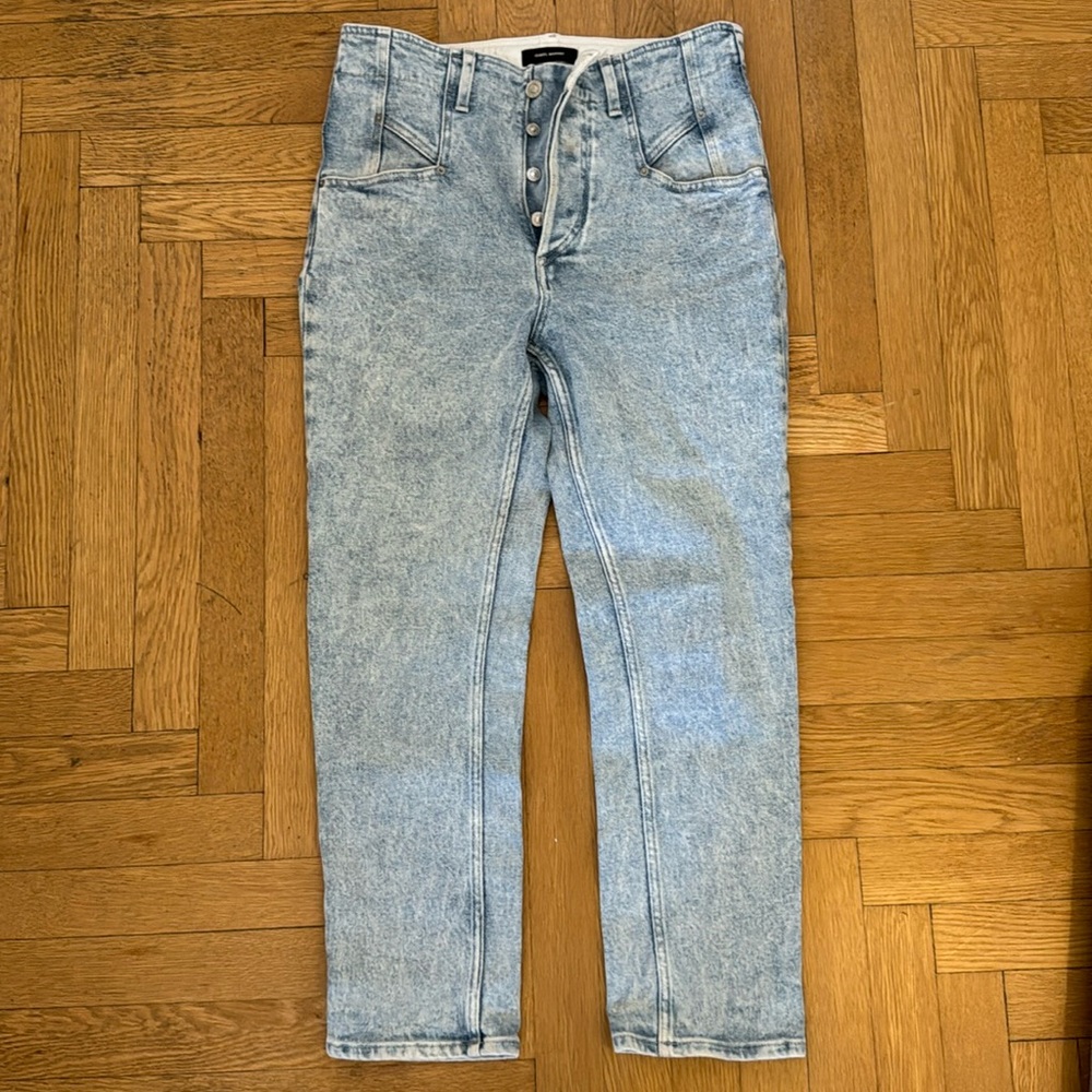 Isabel Marant blue denim jeans.